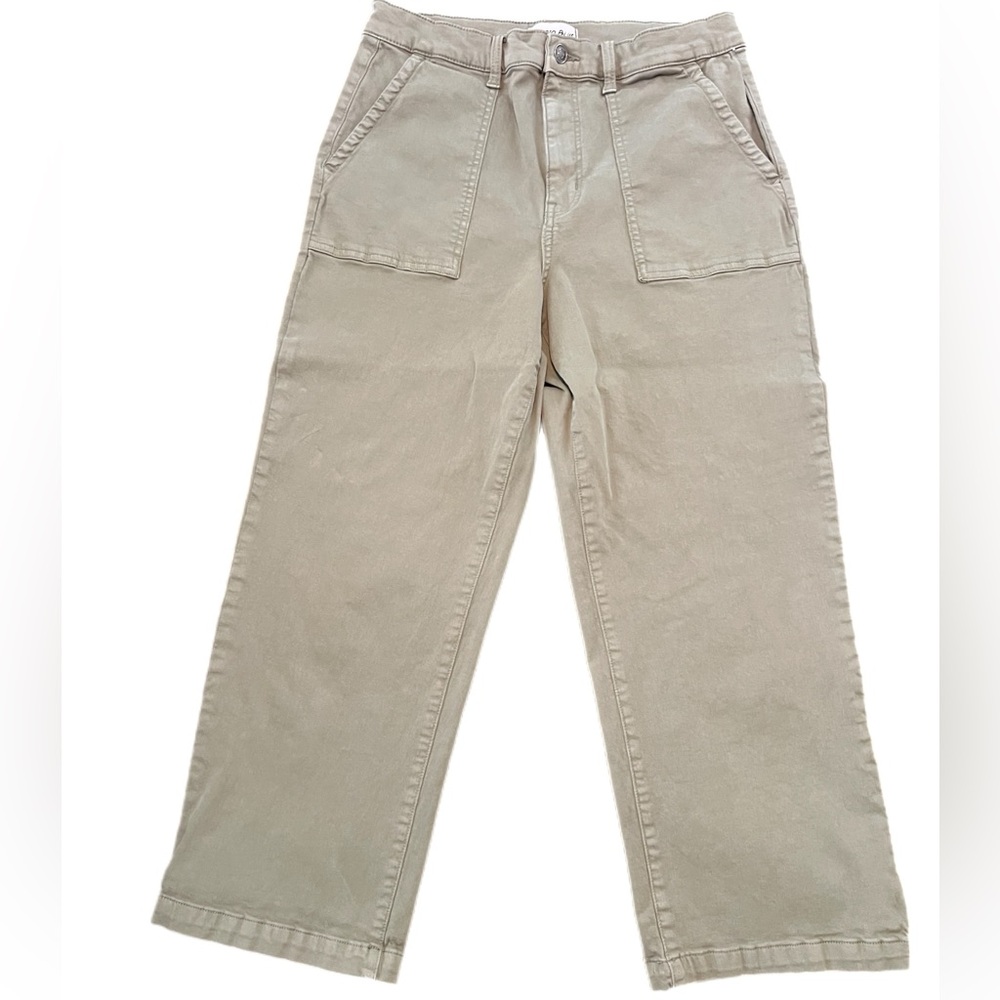 Studio Blue Olive Green Cropped Jeans